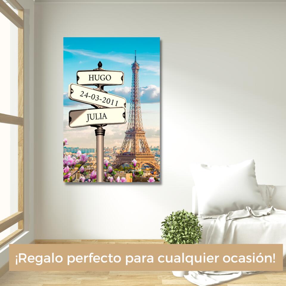 Paris - Tela Personalizada com Nomes