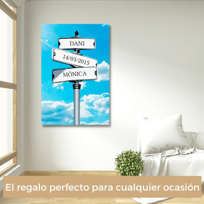 Tela Personalizada com Nomes - Nuvens (cor)