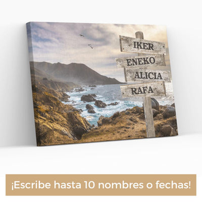 Rocky Coast - Tela personalizada com nomes