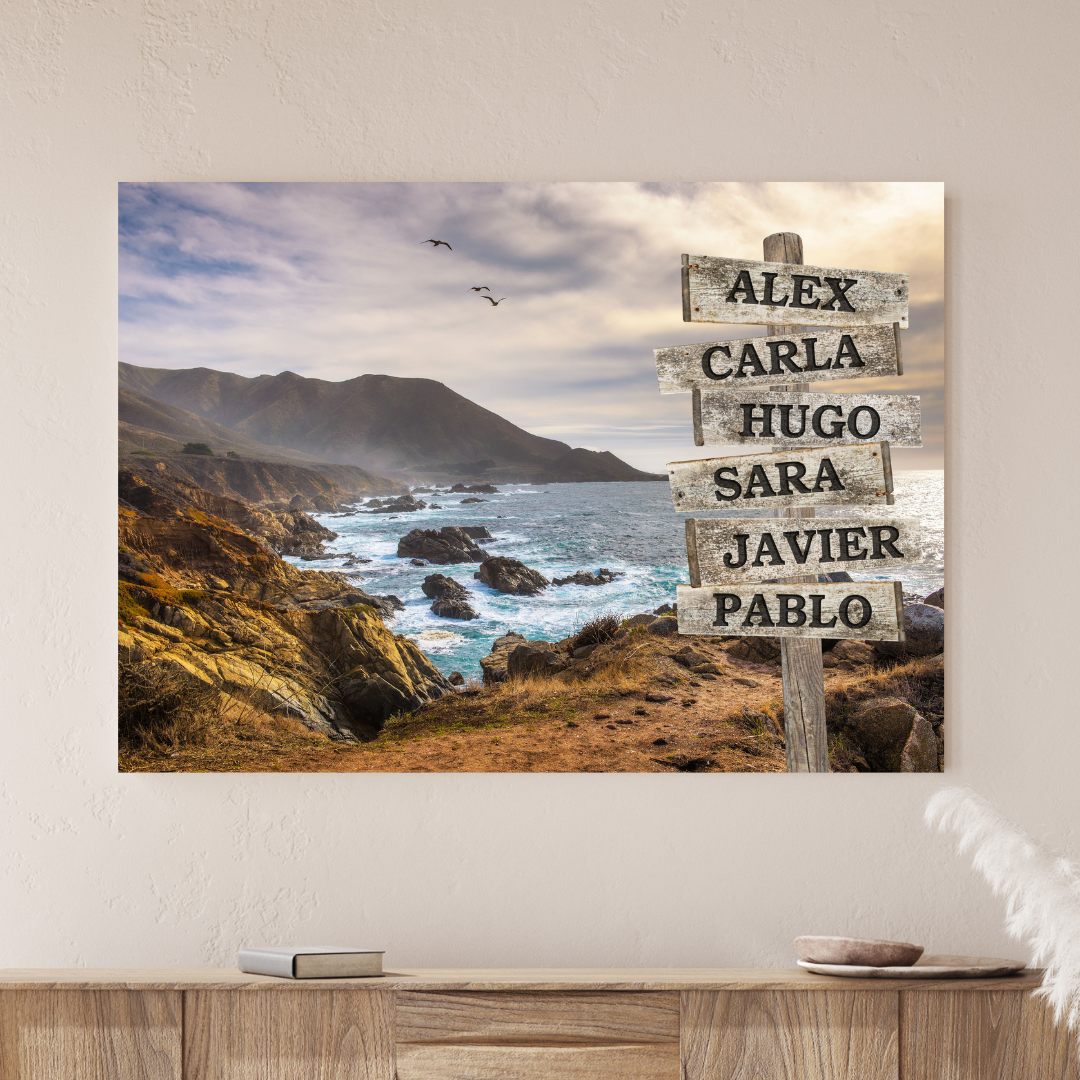 Rocky Coast - Tela personalizada com nomes